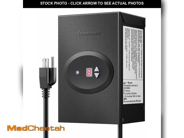 Lot 74-14058524 - DEWENWILS 120W Low Voltage Landscape Transformer, Outdoor Transformer with Timer and Photocell Senso...