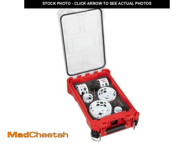 Lot 74-14364263 - Milwaukee Hole Dozer Bi-Metal General Purpose Hole Saw Set with PACKOUT Compact Organizer (10-Piece)...