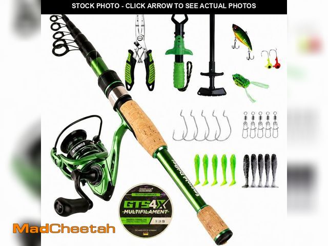 Lot 74-14269127 - KITHWILD Telescopic Fishing Combo, 6FT Carbon Fiber Travel Rod with 3000 Spinning Reel, Pliers &amp;...