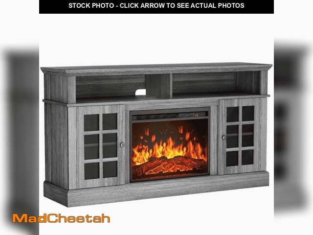 Lot 74-12465631 - CHITOOMA 1400W Electric Fireplace TV Stand TV Console with 23? Fireplace for up to 75 inch TVs with ...