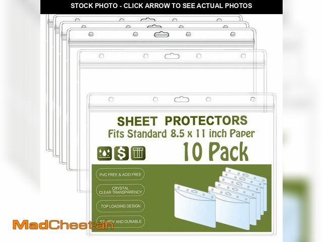 Lot 74-12600964 - Bird Fiy Sheet Protectors 10 Pack 8.5" x 11" Waterproof Resealable Zip Wall Sign Holder Page Protect...