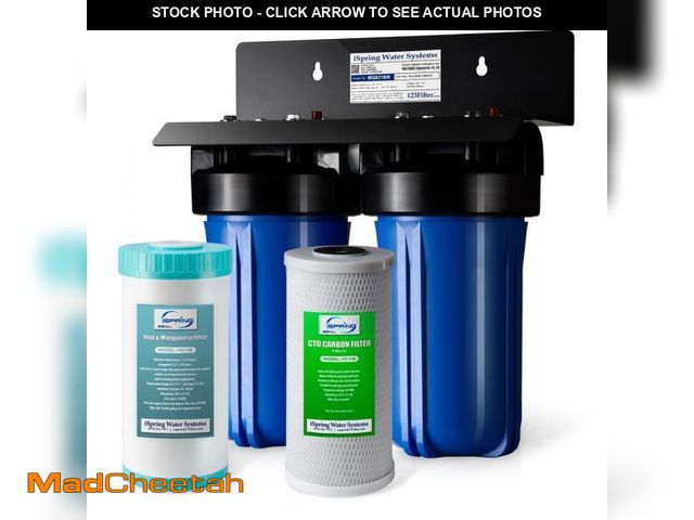 Lot 74-12475925 - 2-Stage Iron and Manganese Reducing Whole House Water Filtration System with 10 in. X 4.5 in. Filter...