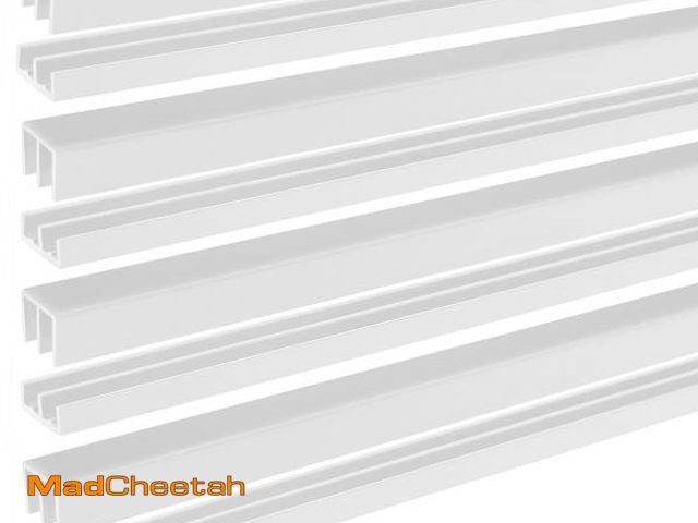 Lot 74-12106559 - Landical 4 Sets 4 ft Long Plastic Sliding Cabinet Door Track Hardware Set for 1/4" Thick Panels Glas...