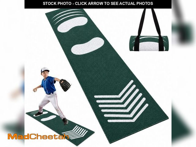 Lot 74-14272475 - Softball Pitching Mat, 54 x 12 in Pitching Mat with Wear Resistant &amp; Non-Slip Backing for Battin...