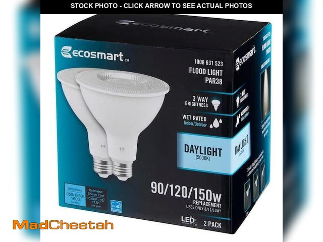 Lot 74-12554481 - 90/120/150-Watt Equivalent PAR38 3-Way Flood Energy Star Dimmable CEC LED Flood Light Bulb 5000K Day...
