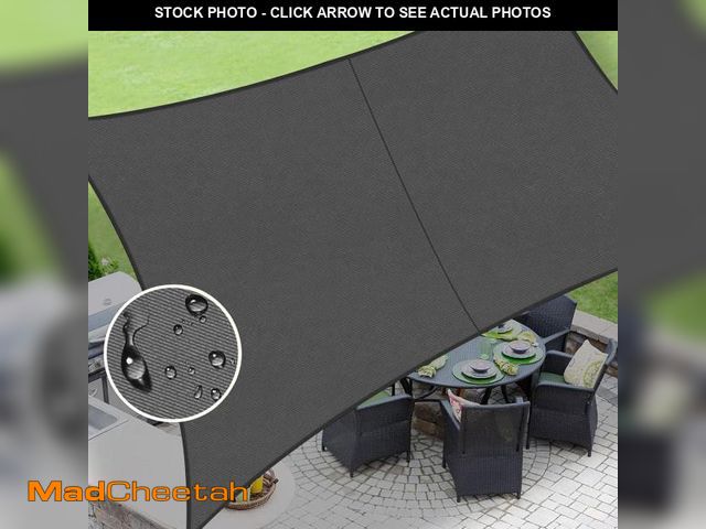 Lot 74-12328771 - LOVE STORY Waterproof 8'x10' Rectangle Dark Grey Sun Shade Sail Cannoy UV Resistant for Outdoor Pati...