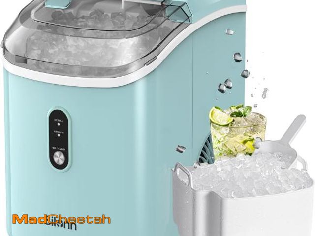 Lot 74-12028937 - Nugget Ice Maker Countertop, Silonn Chewable Pellet Ice Machine with Self Cleaning Function, Pebble ...