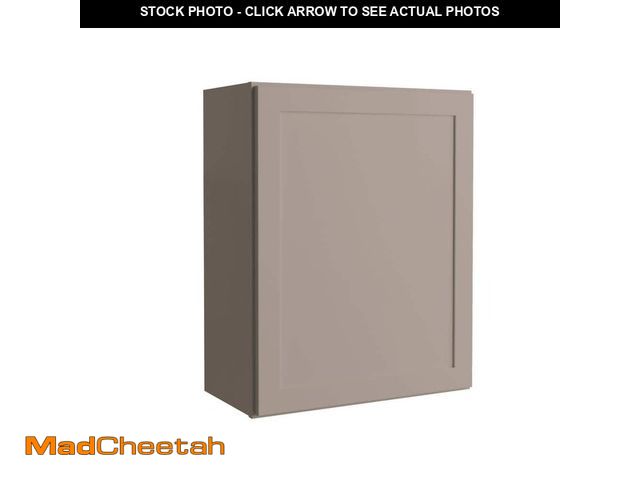 Lot 74-13048094 - Hampton Bay Courtland 24 in. W x 12 in. D x 30 in. H Assembled Shaker Wall Kitchen Cabinet in Sterli...