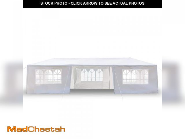 Lot 74-11994999 - Karl home 30 ft. x 10 ft. White Party Tent with 7 Sidewalls - UNUSED
