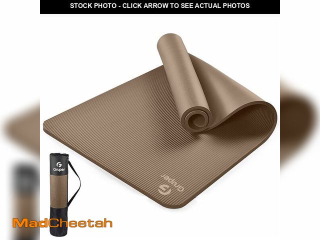 Lot 74-13788234 - (MISSING CARRY BAG) Gruper Thick Yoga Mat Non Slip, Large Size 72" L x 32" W x 0.6" TH, Premium Exer...