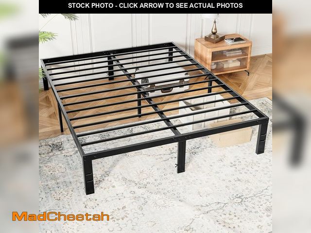 Lot 74-13331665 - NEWBULIG Metal Bed Frame - Full Size Metal Platform Bed Frame Mattress Foundation with Steel Slat Su...
