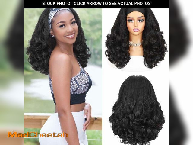 Lot 74-13629264 - Quantum Love Yaki Curly Headband Wigs for Black Women - Kinky Straight Black Headband Curly Ends Syn...