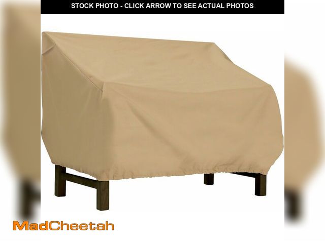 Lot 74-13696408 - Classic Accessories Terrazzo Patio Bench/Loveseat Cover, Medium - UNUSED