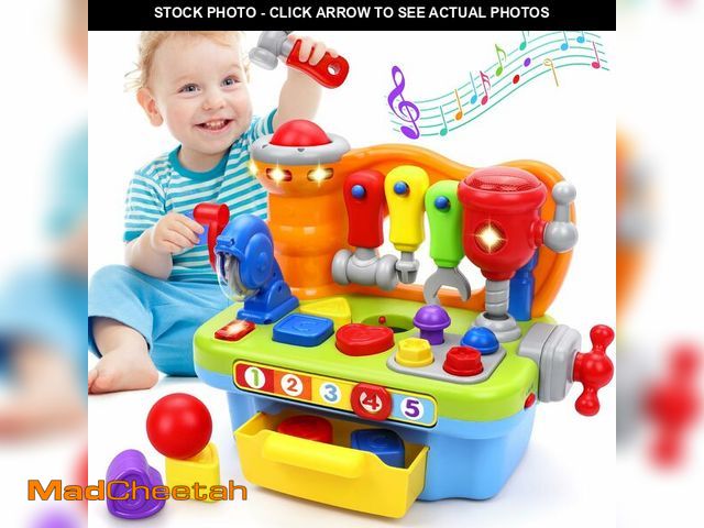 Lot 74-14300555 - ORWINE Toys for 1 Year Old Boy, Musical Toddler Tool Bench, Montessori Educational Toys with Sound L...