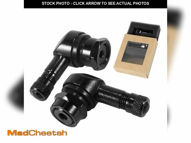 Lot 74-14214937 - VOFONO Black 90 Degree CNC Motorcycle Tire Valve Stems 10 mm and 11.3 mm for Harley Davidson, BMW, H...