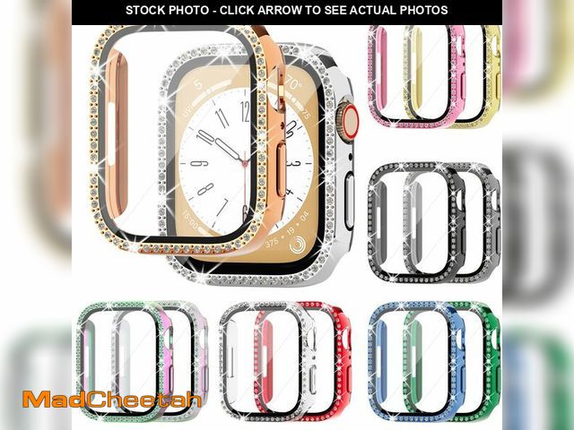 Lot 74-14204997 - 12-Pack Rc-Z Bling Case for Apple Watch 41mm Series 9 8 7 Screen Protector, Women Glitter Diamond Rh...