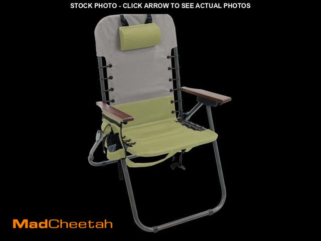 Lot 74-12406473 - Ozark Trail Adult Bungee Backpack Chair - Moss Green - UNUSED