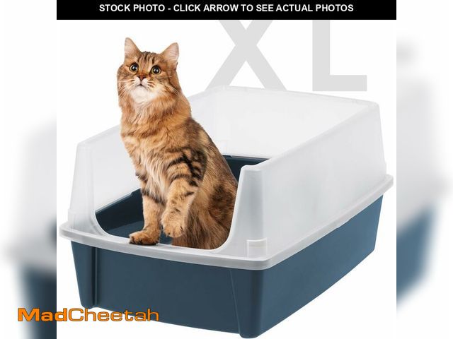 Lot 74-13331517 - IRIS USA XX-Large Cat Litter Box, Open Top Extra Large Litter Box for Big Cats and Multi-Cat Househo...