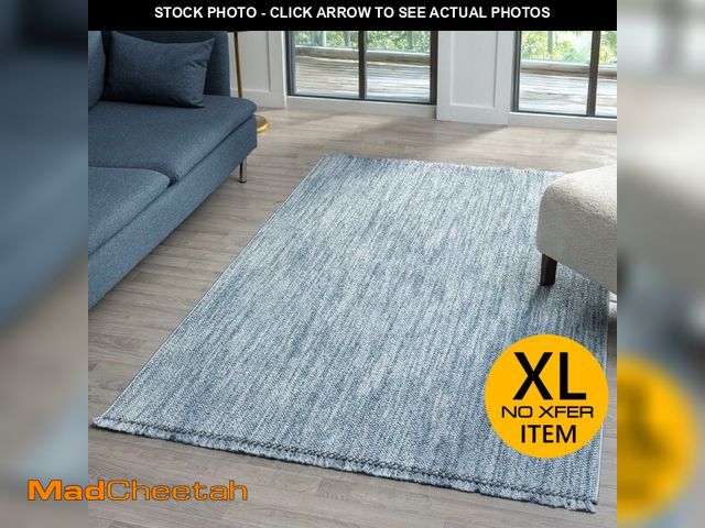 Lot 74-13673404 - LUXE WEAVERS Solid Machine Woven Blue 9x12 Area Rug, Indoor Stain-Resistant Carpet - UNUSED