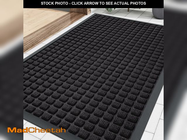 Lot 74-13564329 - Smiry Front Door Mat Outside Entrance, Heavy Duty Natural Rubber Doormat, Non Slip, Trap Dirt and Mo...