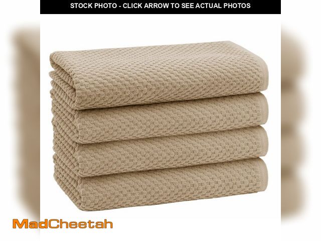 Lot 74-13948737 - COTTON CRAFT Waffle Bath Towel - Set of 4 Luxury Euro Spa Waffle Weave Towels - 100% Ringspun Cotton...