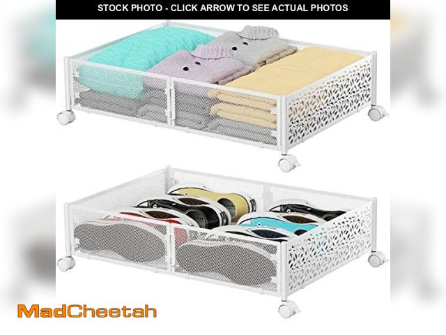 Lot 74-12333025 - Under Bed Storage, Under the Bed Storage Containers with Wheels, Under Bed Shoe Storage Organizer Dr...