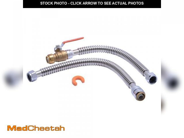 Lot 74-12412183 - SharkBite 24680 3/4 x 3/4 Inch FIP Push to Connect Water Heater Connection Kit - UNUSED