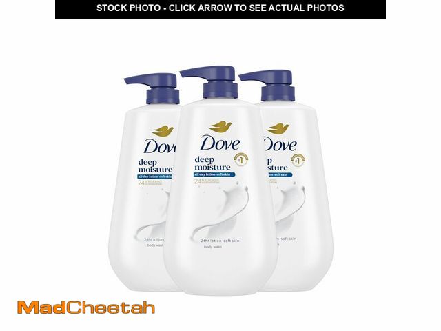 Lot 74-14296329 - Dove Body Wash with Pump 3 Count Deep Moisture for 24hr Lotion-Soft Skin Moisture Moisturizing Skin ...