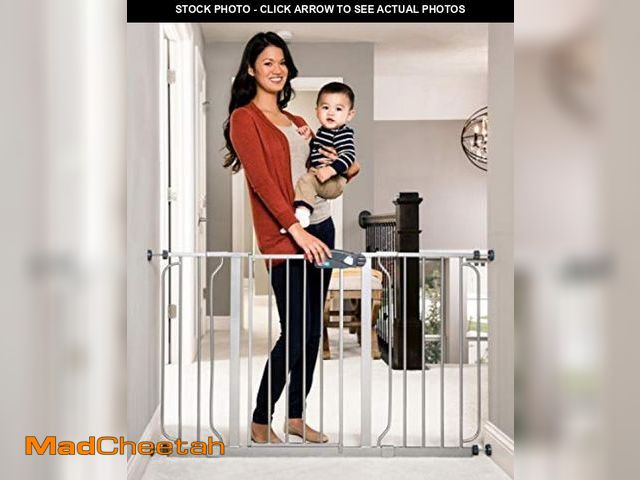 Lot 74-12096430 - Regalo Easy Step 49-Inch Extra Wide Baby Gate, Includes 4-Inch and 12-Inch Extension Kit, 4 Pack of ...