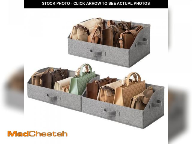 Lot 74-12436691 - GRANNY SAYS Storage Bins for Closet, Trapezoid Storage Bins with Handles, Closet Storage and Organiz...