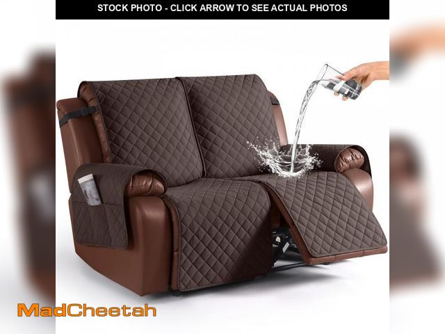 Lot 74-12217439 - KinCam Waterproof Loveseat Recliner Cover, Non-Slip Reclining Couch Covers for 2 Seat, Recliner Sofa...