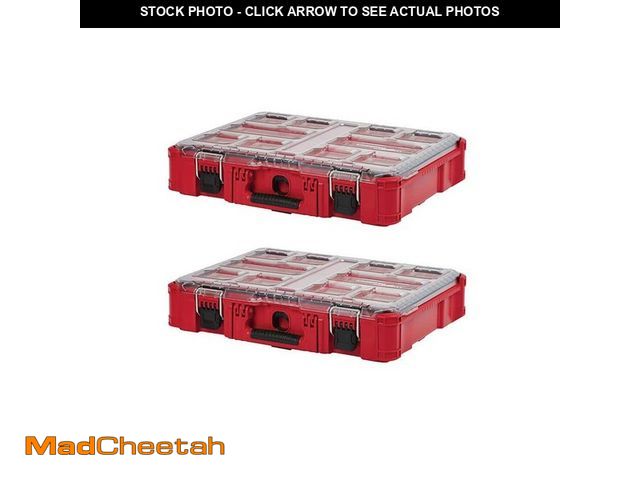 Lot 74-13667858 - Milwaukee PACKOUT 11-Compartment Small Parts Organizer (2-Pack) - UNUSED