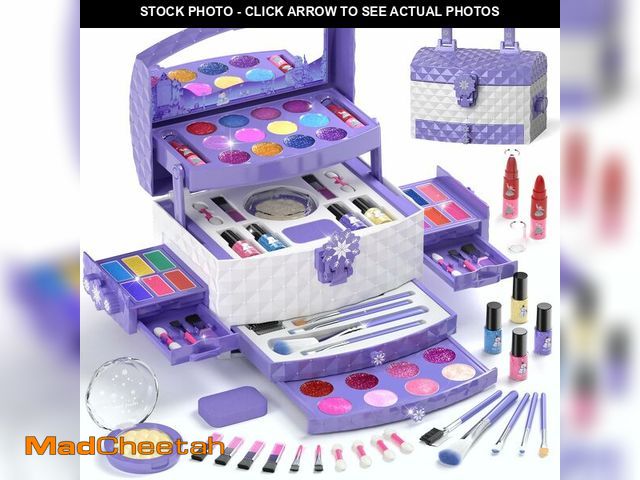 Lot 74-13573275 - PERRYHOME Kids Makeup Set for Girl 56 Pcs Washable Real Cosmetic, Non-Toxic Frozen Toys Toddler Make...