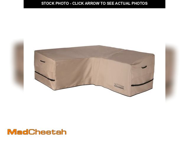 Lot 74-14214620 - ULTCOVER Patio V-Shaped Sofa Cover Waterproof for 5-Seater Outdoor Sectional Furniture Couch 85 inch...
