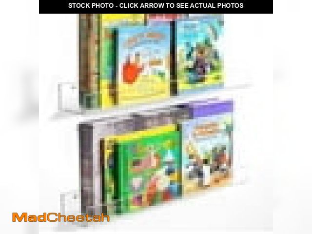 Lot 74-12480754 - Niubee 24 Acrylic Shelves For Wall 5MM Thick Sturdy Clear Floating Shelves Wall Bookshelf Perfume Ra...