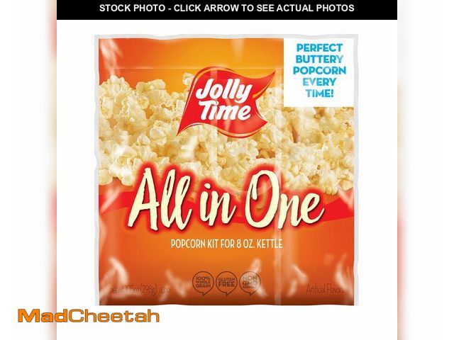 Lot 74-13819633 - JOLLY TIME All in One Popcorn Kit, Portion Packets with Kernels, Oil and Salt for Movie Theater or A...
