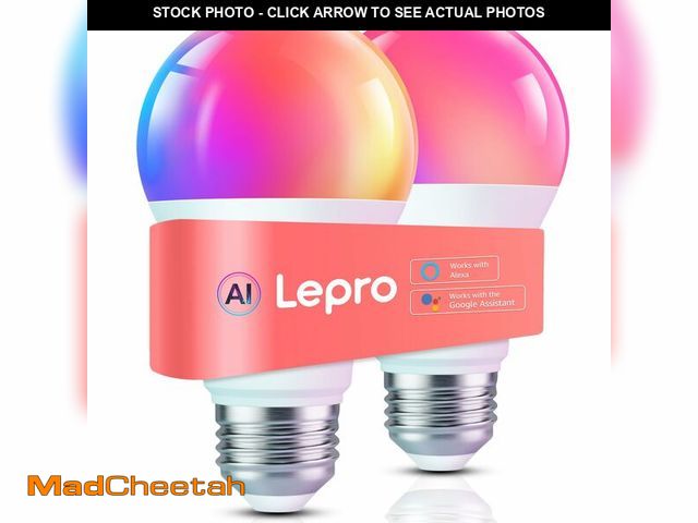 Lot 74-13545219 - Lepro B1 AI Smart Light Bulbs - WiFi &amp; Bluetooth RGBWW Color Changing LED Bulb Works with Alexa ...