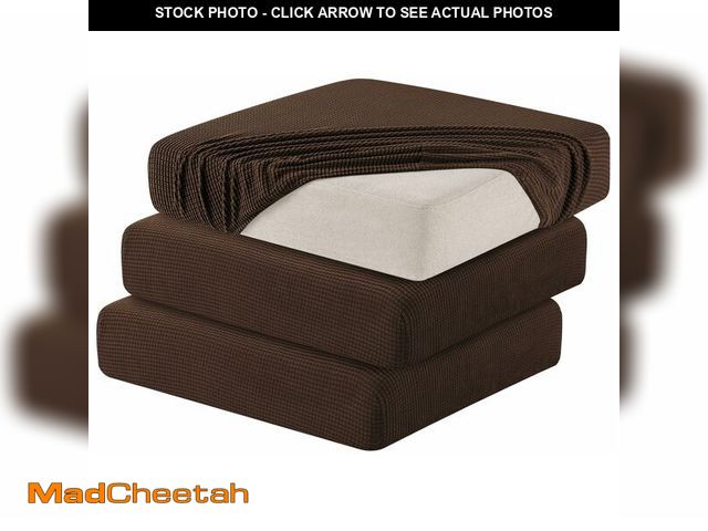 Lot 74-13715660 - Hokway 3 Piece Couch Cushion Slipcovers Stretch Reversible Cushion Replacement Slipcovers Sofa Cushi...