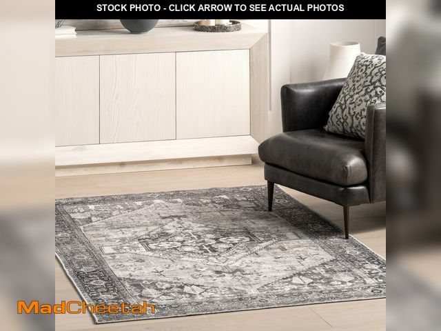 Lot 74-12785165 - nuLOOM 5' x 7'5" Machine Washable Stain-Resistant Area Rug with Non Slip Backing, Low Profile for Li...