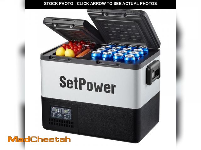 Lot 74-12445592 - Setpower PT45 Electric Cooler Car Refrigerator,45L Dual Zone Portable Freezer Fridge,Portable Car Fr...