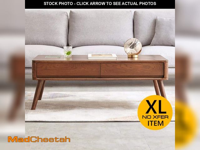 Lot 74-14115439 - Noble House Quorren Modern 47.24 in. Walnut Finish Rectangle Solid Wood Coffee Table with Lift-Up To...