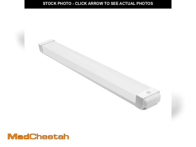 Lot 74-12901133 - Commercial Electric 1-Pack 4 ft. White Integrated LED Wrap Light with Motion Sensor and Adjustable C...