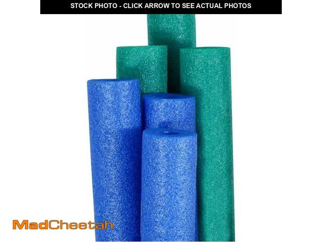 Lot 74-12760415 - Pool Mate 6-Pack Blue and Teal Pool Noodles Jumbo, Made in Canada - UNUSED