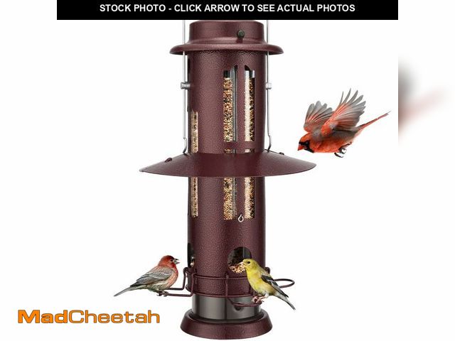 Lot 74-13626670 - Kingsyard Squirrel Proof Bird Feeders with Weight-Activated Perches, Metal Wild Bird Feeder for Outd...