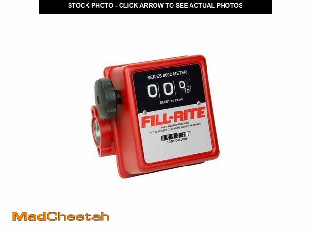 Lot 74-13542923 - Fill-Rite 807C1 1" 5-20 GPM 3 Wheel Mechanical Meter, Aluminum, Fuel Transfer Gallon Meter - UNUSED