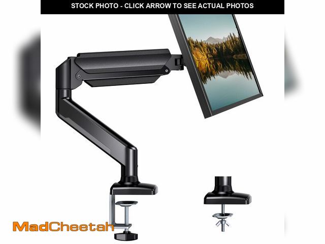 Lot 74-12454678 - HUANUO Single Monitor Arm 13-34 Inch, Adjustable Gas Spring Arm, Monitor Desk Mount for 4.4-22lbs, V...