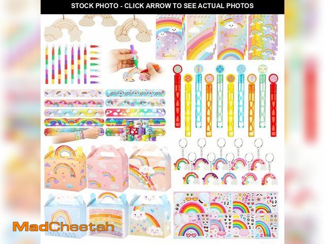 Lot 74-12979291 - Vanblue 96Pcs Rainbow Party Favors Birthday Party Decorations Gift for Kids, Notebook Rainbow Goodie...
