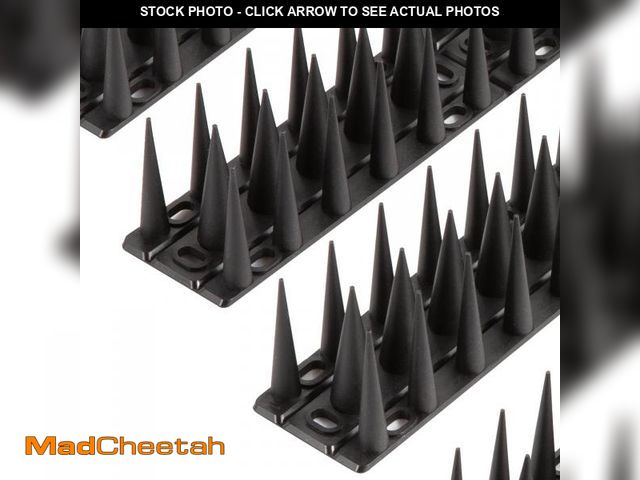 Lot 74-12119019 - OFFO Bird Spikes, Keep Birds Pigeon Woodpecker Away Device Outdoor, Covers 48.3 Feet(14.7m), Black -...