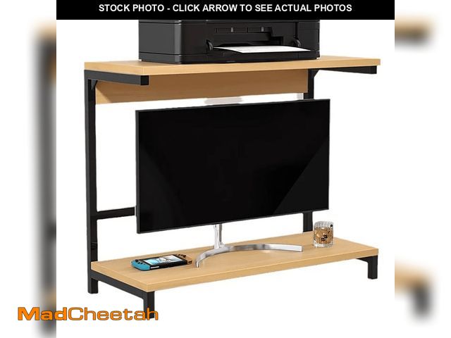 Lot 74-12888333 - Gtouse Printer Stand for Desk 2 Tiers Multi-Purpose Monitor Laptop Computer Stand Office Organizatio...