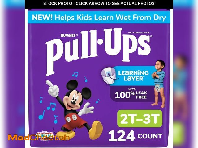 Lot 74-14348991 - Pull-Ups Boys' Potty Training Pants, Size 2T-3T Training Underwear (16-34 lbs), 124 Count - UNUSED